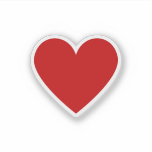 Sticker Simple Red Heart Classic Love Minimal Chic Vinyl