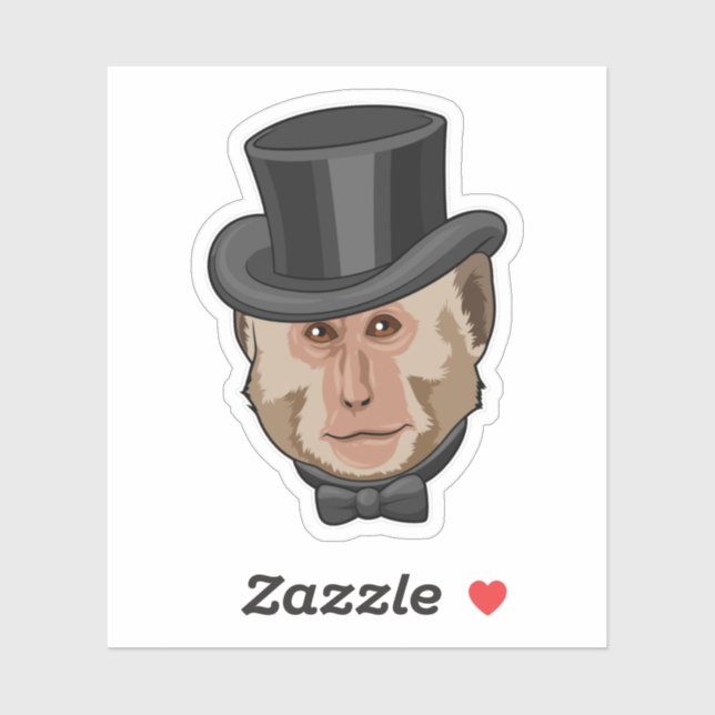 Sticker Singe avec Cylindre (Feuille)