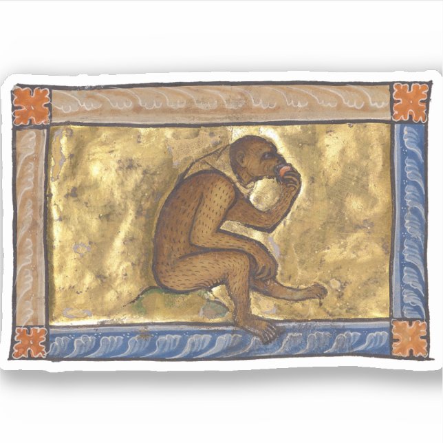 Sticker Singe bestiaire médiéval c. 1270 (Devant)