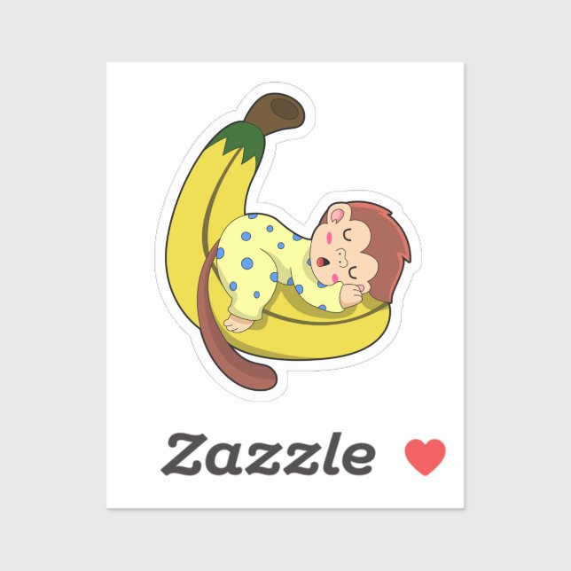 Sticker Singe dormant dans le pyjama (Feuille)