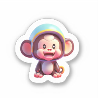 Sticker Singe mignon de bébé