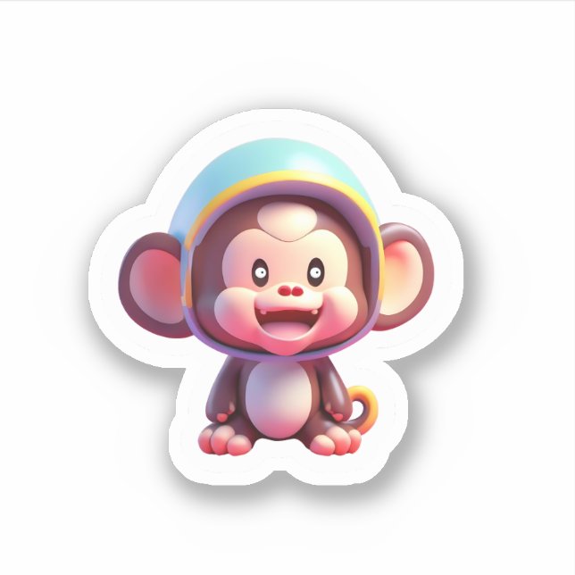 Sticker Singe mignon de bébé (Devant)