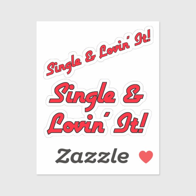 Sticker Single & Lovin' It ! Livre de rebut (Feuille)