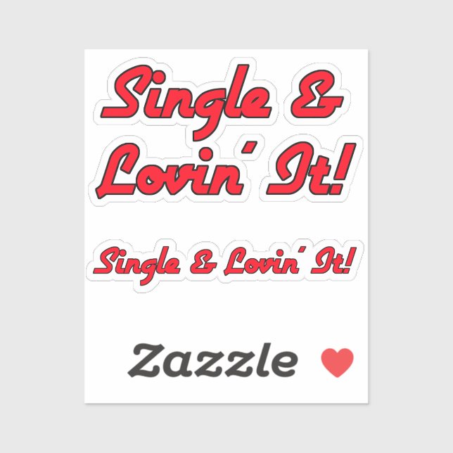 Sticker Single & Lovin' It ! Livre de rebut (Feuille)