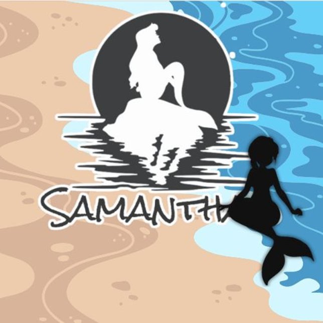 Sticker sirène Anniversaire sous l'océan (Celebrate your child's special day with a magical mermaid under-the-sea birthday sticker)