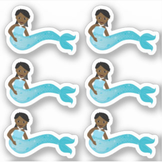 Sticker Sirène bleue africaine