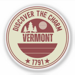 Sticker Sirop d'érable du Vermont - Cadeau souvenir VT