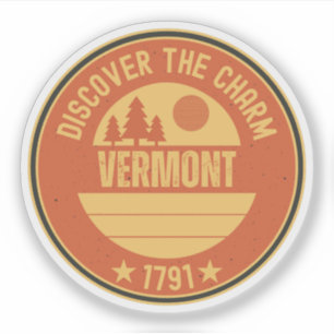 Sticker Sirop d'érable du Vermont - Cadeau souvenir VT