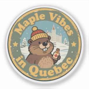 Sticker Sirop d'érable Retro Québec