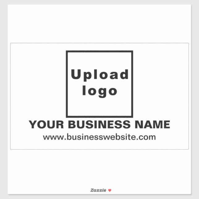 Sticker Site d'affaires sur blanc grand rectangle Vinyl (Feuille)