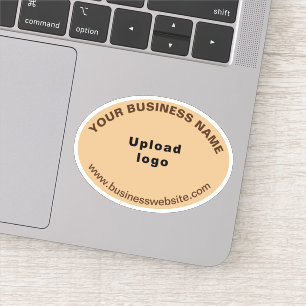 Sticker Site d'affaires sur la forme ovale Brown légère Vi