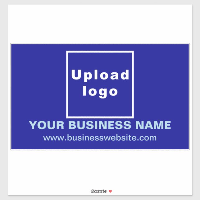 Sticker Site d'affaires sur le Grand Rectangle Bleu Vinyl (Feuille)
