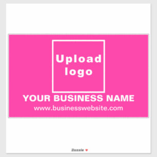 Sticker Site d'affaires sur le grand rectangle rose Vinyl