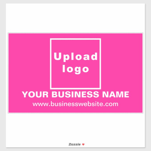 Sticker Site d'affaires sur le grand rectangle rose Vinyl (Feuille)
