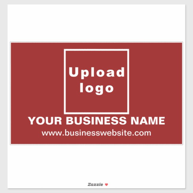 Sticker Site d'affaires sur le grand rectangle rouge Vinyl (Feuille)
