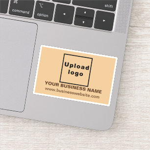 Sticker Site d'affaires sur le rectangle Brown clair Vinyl