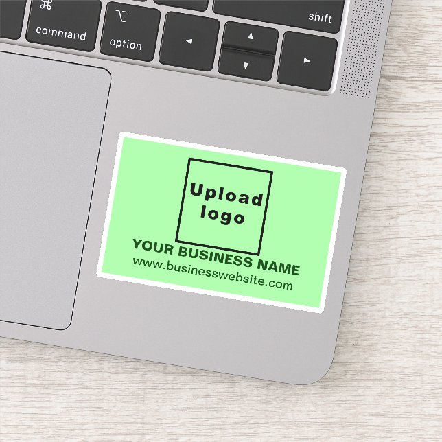 Sticker Site d'affaires sur le rectangle vert clair Vinyl (Détail)