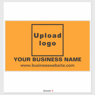 Sticker Site d'affaires sur Orange Grand Rectangle Vinyl