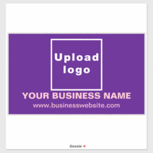 Sticker Site d'affaires sur violet grand rectangle Vinyl
