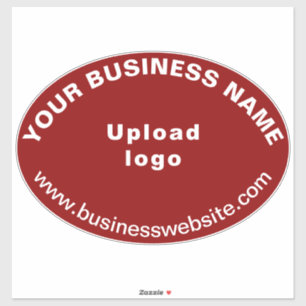 Sticker Site Web d'affaires sur Rouge Grande forme ovale V