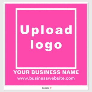 Sticker Site Web d'Entreprise sur Vinyle Carré Grand Rose