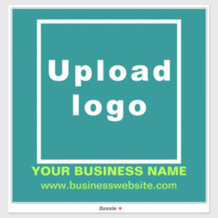 Sticker Site web d'entreprise sur vinyle carré grand vert
