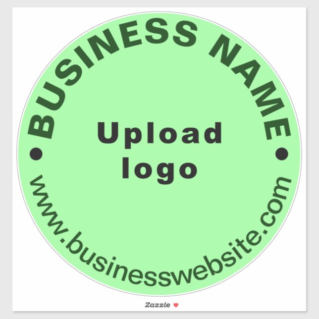Sticker Site Web d'Entreprise sur Vinyle Rond Grand de Cou (Feuille)