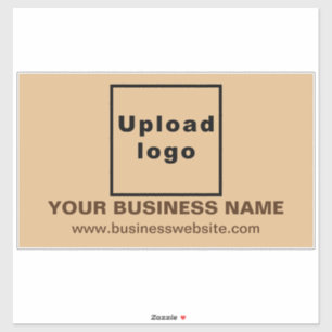 Sticker Site Web sur le grand rectangle Brown léger Vinyl