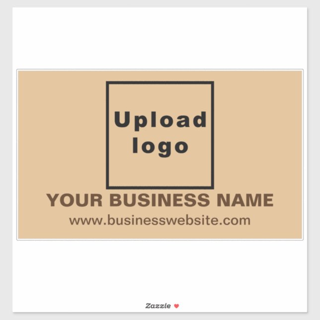 Sticker Site Web sur le grand rectangle Brown léger Vinyl (Feuille)