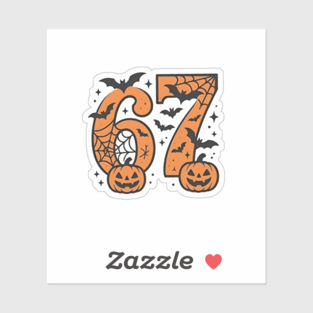 Sticker Six sept mèmes Halloween 67 Mason Éffrayant (Feuille)