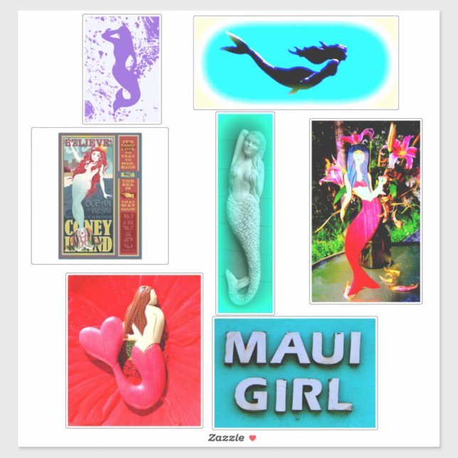 Sticker six sirènes (Feuille)