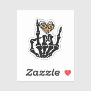 Sticker Skeleton Heart Hands Classic