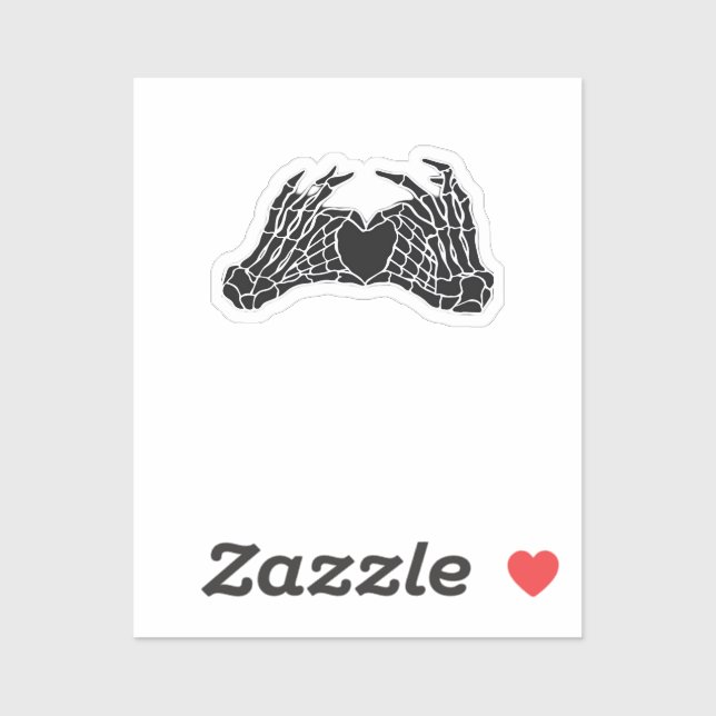 Sticker Skeleton Heart Hands - Classique (Feuille)