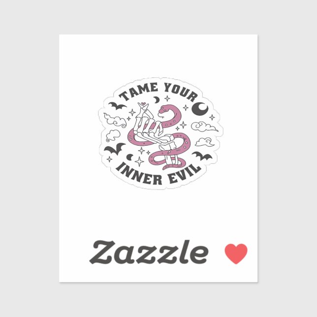 Sticker Skeleton Main Making Heart (Feuille)