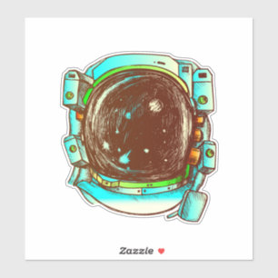 Sticker Sketch du casque de l'astronaute