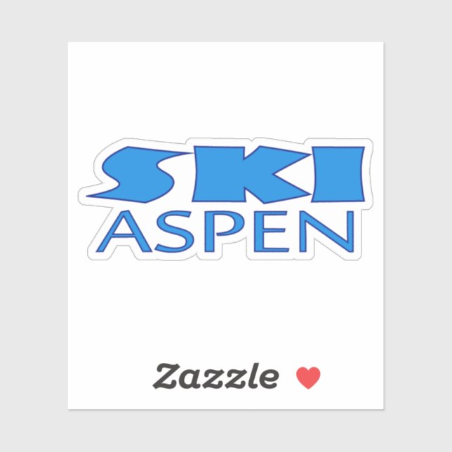 Sticker Ski Aspen, Sticker Aspen, Colorado, (Feuille)