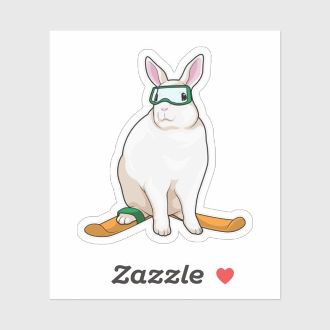 Sticker Ski Bunny Skier (Feuille)