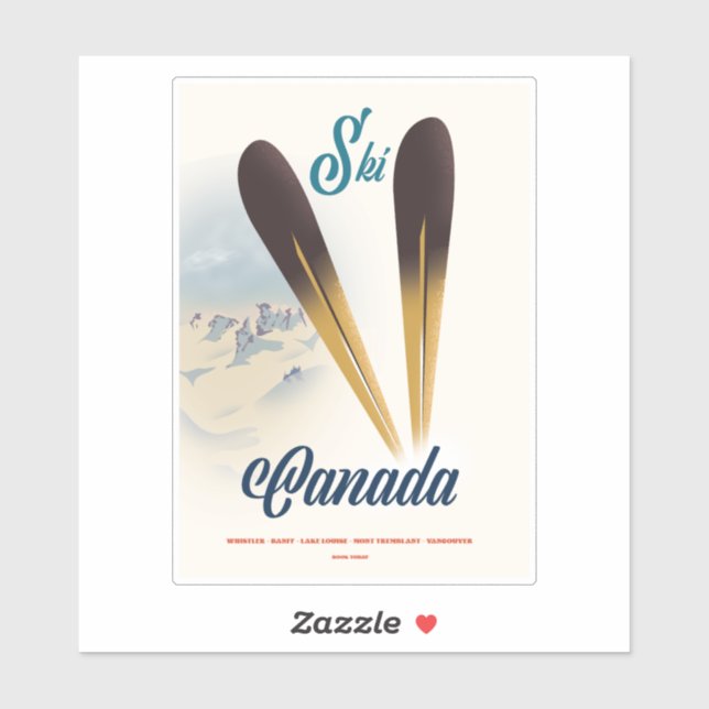 Sticker Ski Canada (Feuille)