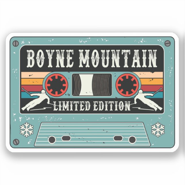 Sticker Ski de montagne Retro Boyne (Recto)