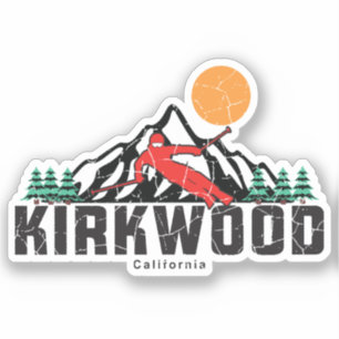 Sticker Ski de montagne Retro Kirkwood