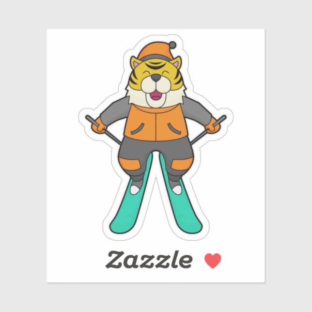 Sticker Ski de Tiger (Feuille)