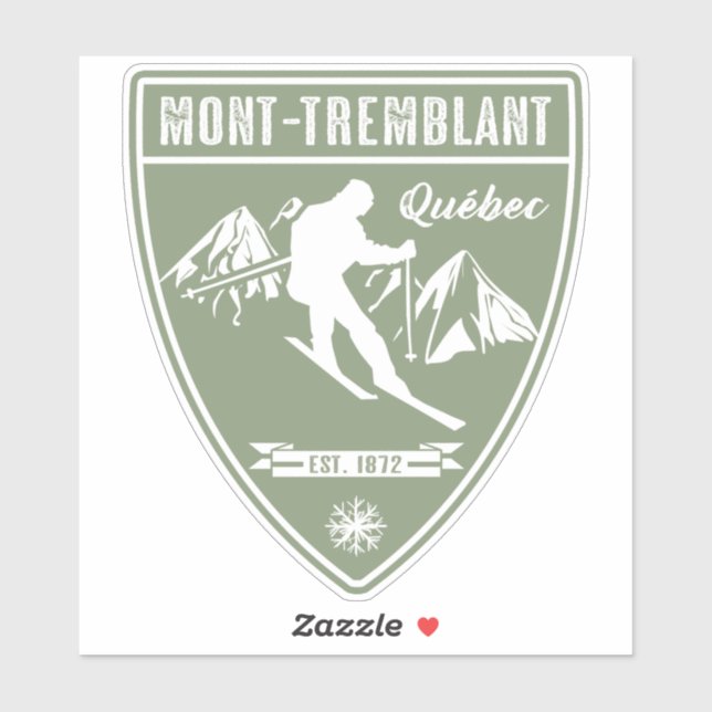 Sticker Ski Mont-Tremblant Québec (Feuille)