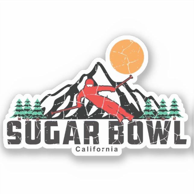 Sticker Ski Retro Sugar Bowl (Recto)