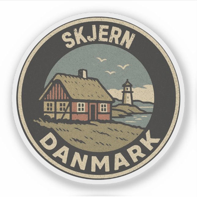 Sticker Skjern, Danemark Danmark (Devant)