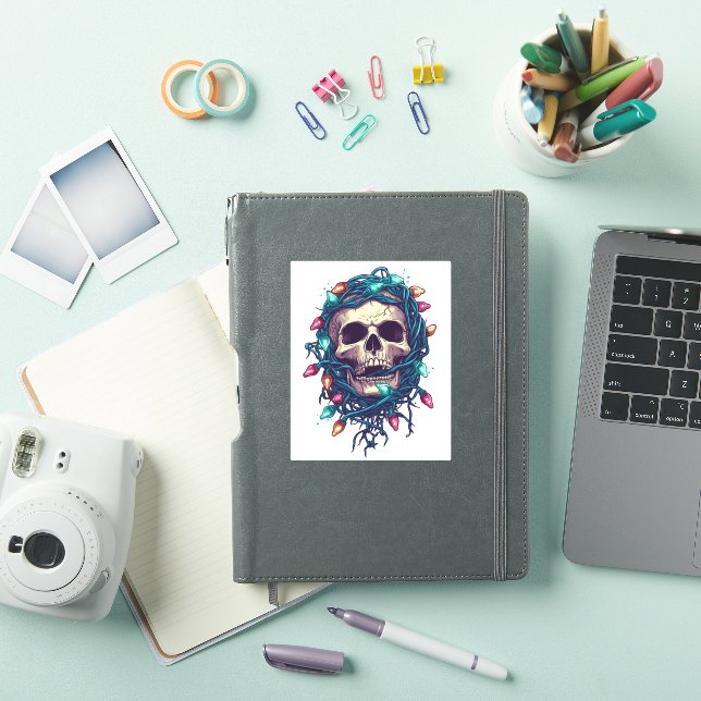 Sticker Skullmas � drôles Xmas Squelette (Couverture iPad)