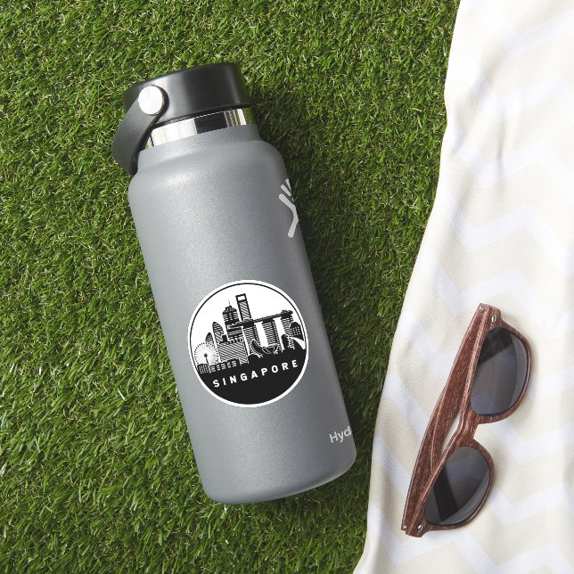 Sticker Skyline de Singapour (HydroFlask Insitu)