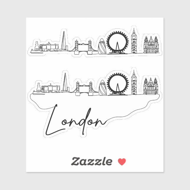 Sticker Skyline London City (Feuille)