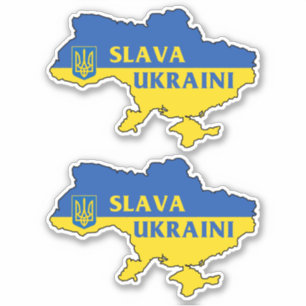 Sticker Slava Ukraine Ukraine Ukraine drapeau ukrainien St