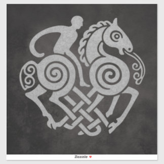 Sticker Sleipnir et Odin Symbole Mythologie Nordique Desig