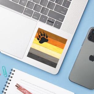 Sticker SlipperyJoe's Bear Pride drapeau de la texture du